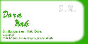dora mak business card