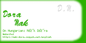 dora mak business card